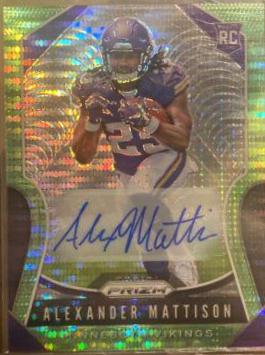 Alexander Mattison [Autograph Green Scope Prizm] #331