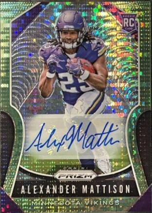 Alexander Mattison [Autograph Neon Green Prizm] #331