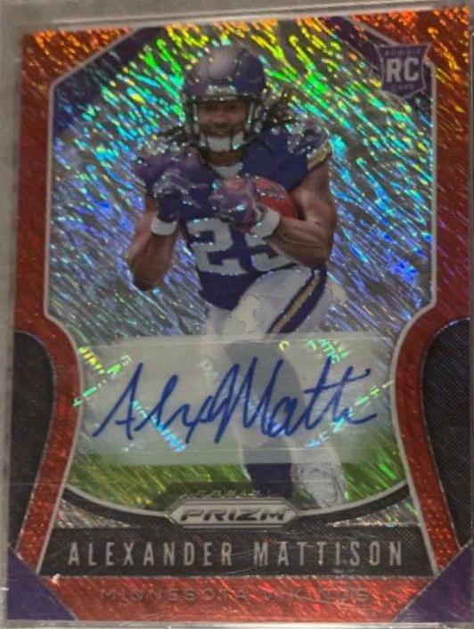 Alexander Mattison [Autograph Red Shimmer Prizm] #331