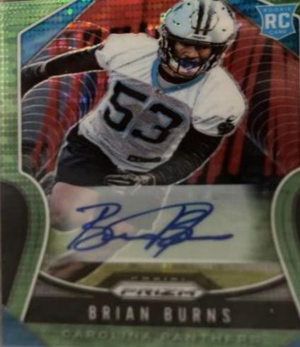 Brian Burns [Autograph Blue Shimmer Prizm] #318