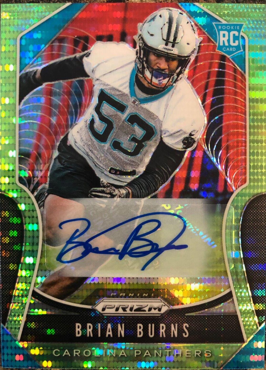Brian Burns [Autograph Green Scope Prizm] #318