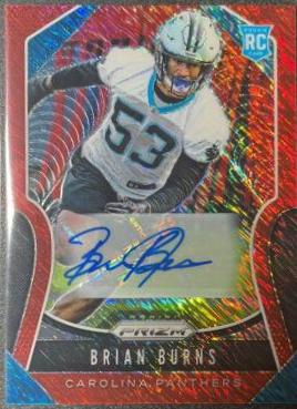 Brian Burns [Autograph Red Shimmer Prizm] #318