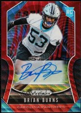 Brian Burns [Autograph Red Wave Prizm] #318