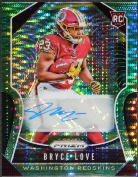 Bryce Love [Autograph Green Scope Prizm] #325