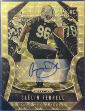 Clelin Ferrell [Autograph Gold Vinyl Prizm] #316