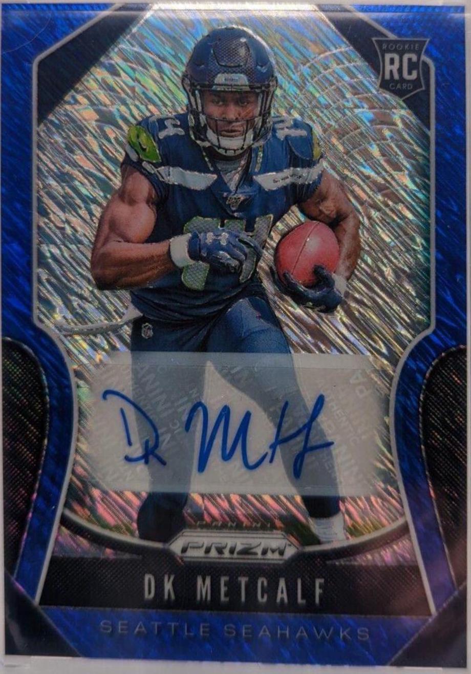 DK Metcalf [Autograph Blue Shimmer Prizm] #343