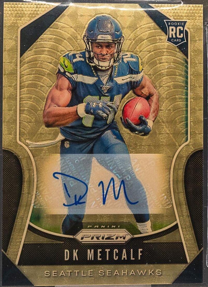 DK Metcalf [Autograph Gold Vinyl Prizm] #343