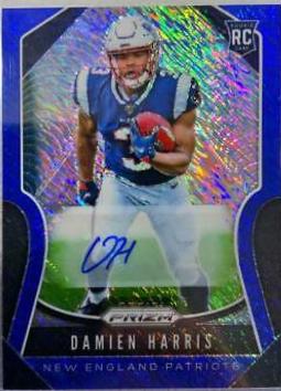 Damien Harris [Autograph Blue Shimmer Prizm] #324