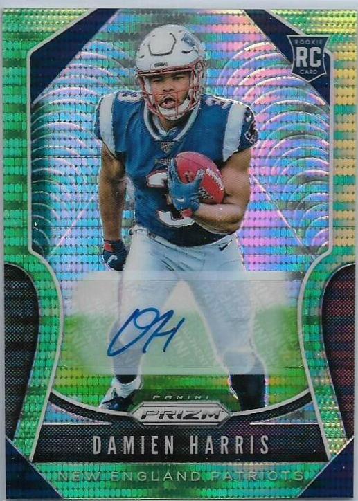 Damien Harris [Autograph Neon Green Prizm] #324