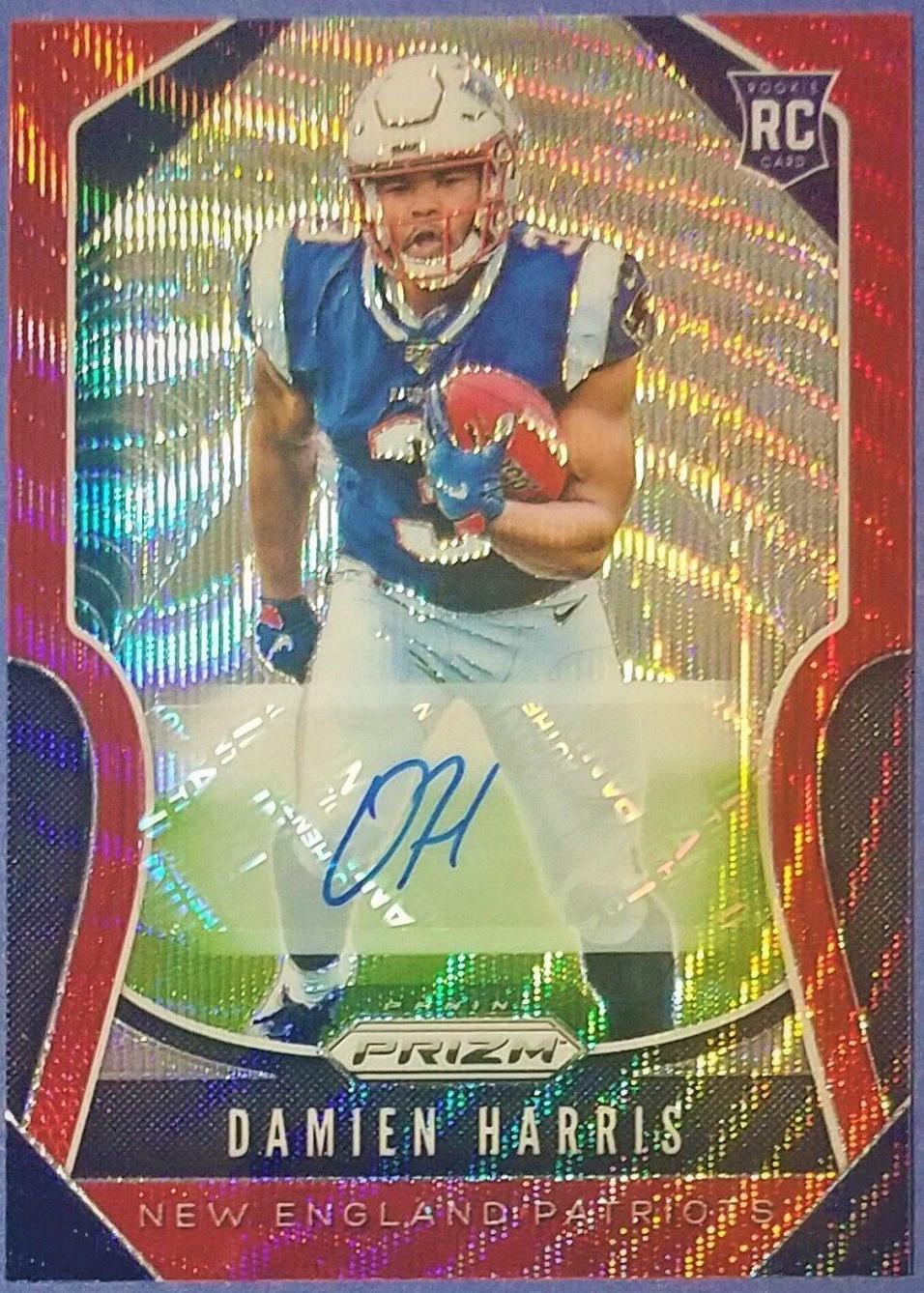 Damien Harris [Autograph Red Wave Prizm] #324