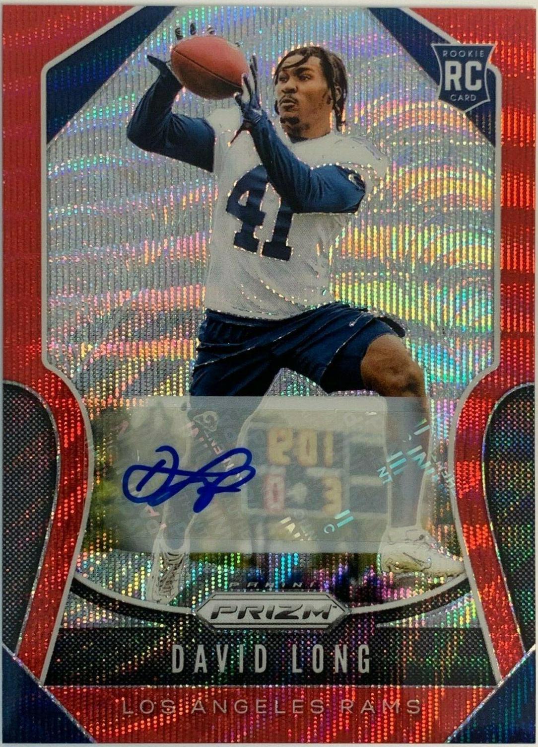 David Long [Autograph Red Wave Prizm] #386