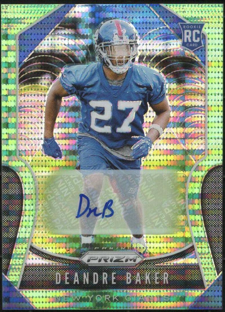 Deandre Baker [Autograph Neon Green Prizm] #314