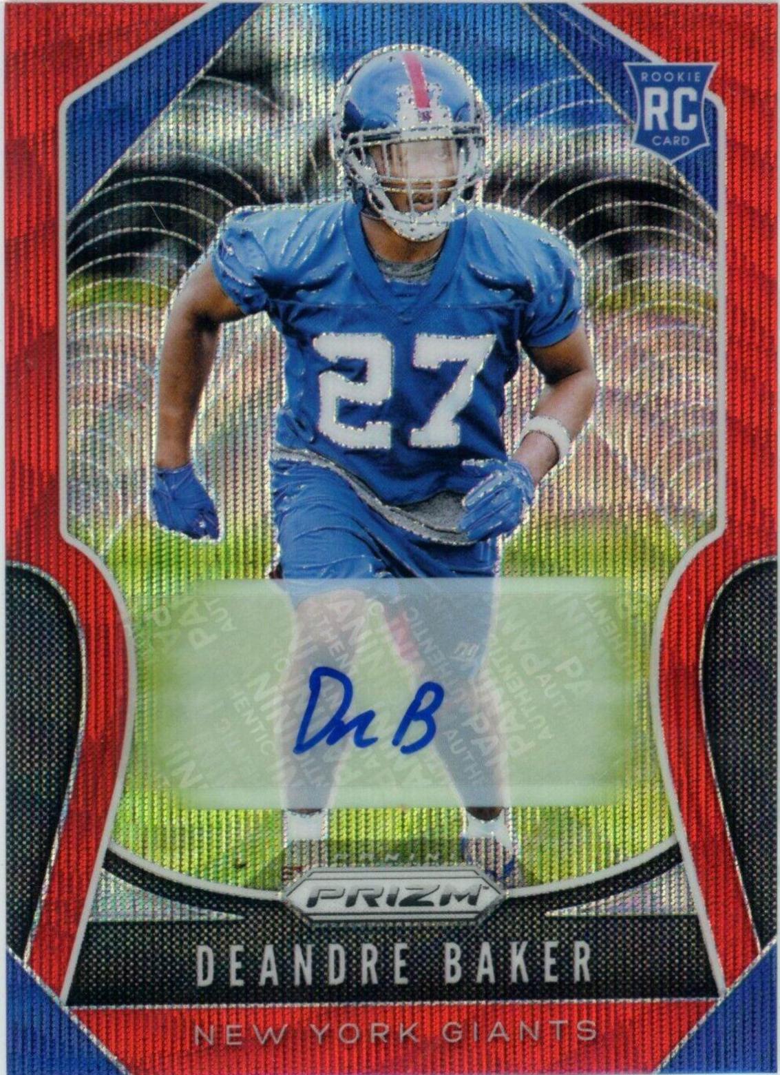 Deandre Baker [Autograph Red Wave Prizm] #314