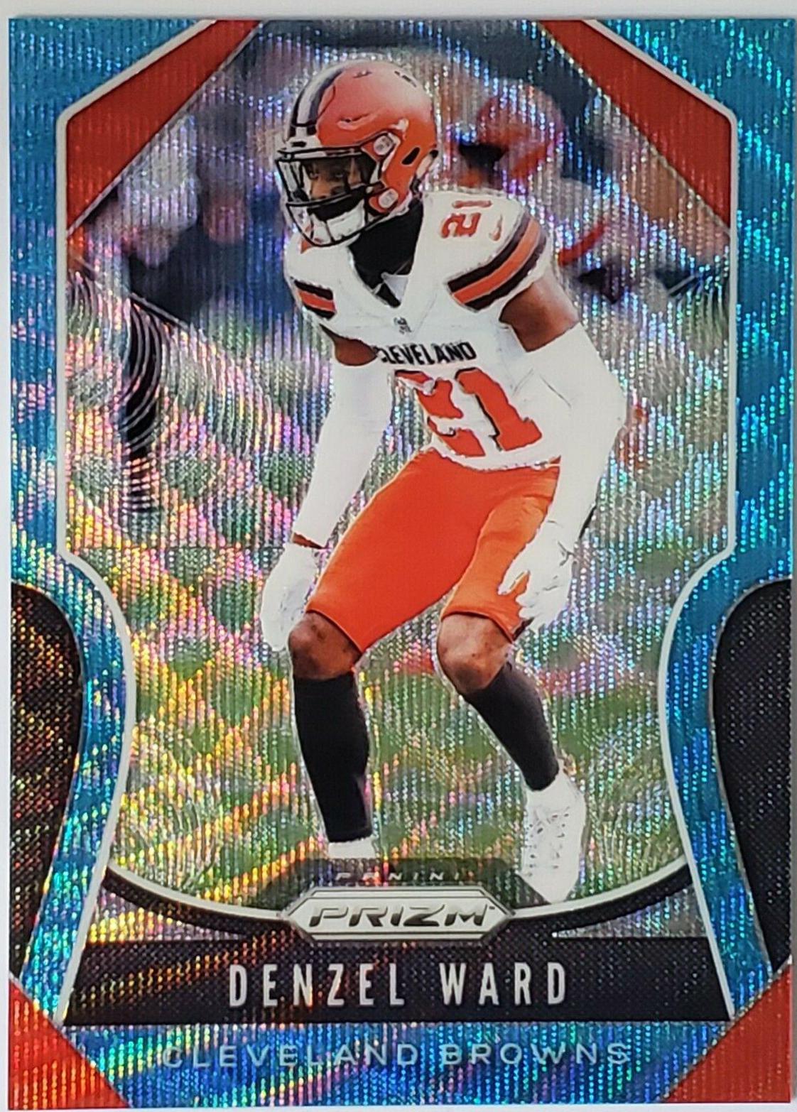 Denzel Ward [Blue Wave Prizm] #91