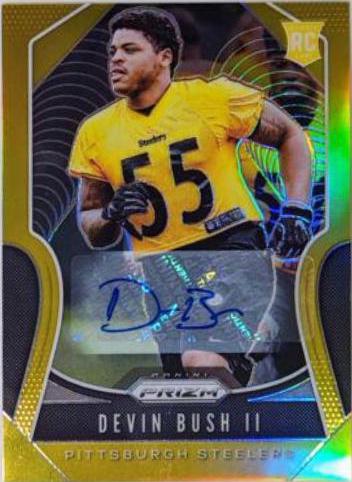 Devin Bush II [Autograph Gold Prizm] #313