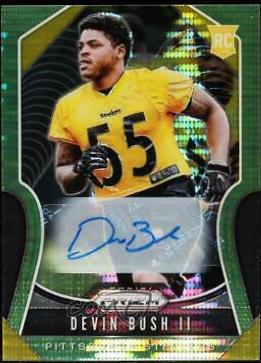 Devin Bush II [Autograph Neon Green Prizm] #313