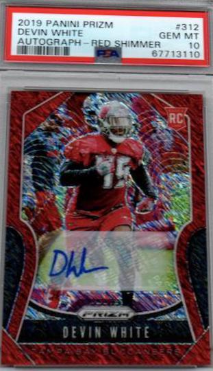 Devin White [Autograph Red Shimmer Prizm] #312