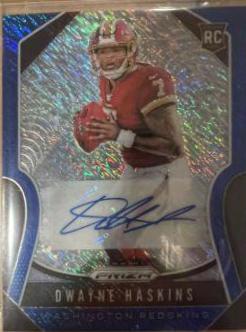 Dwayne Haskins [Autograph Blue Shimmer Prizm] #303