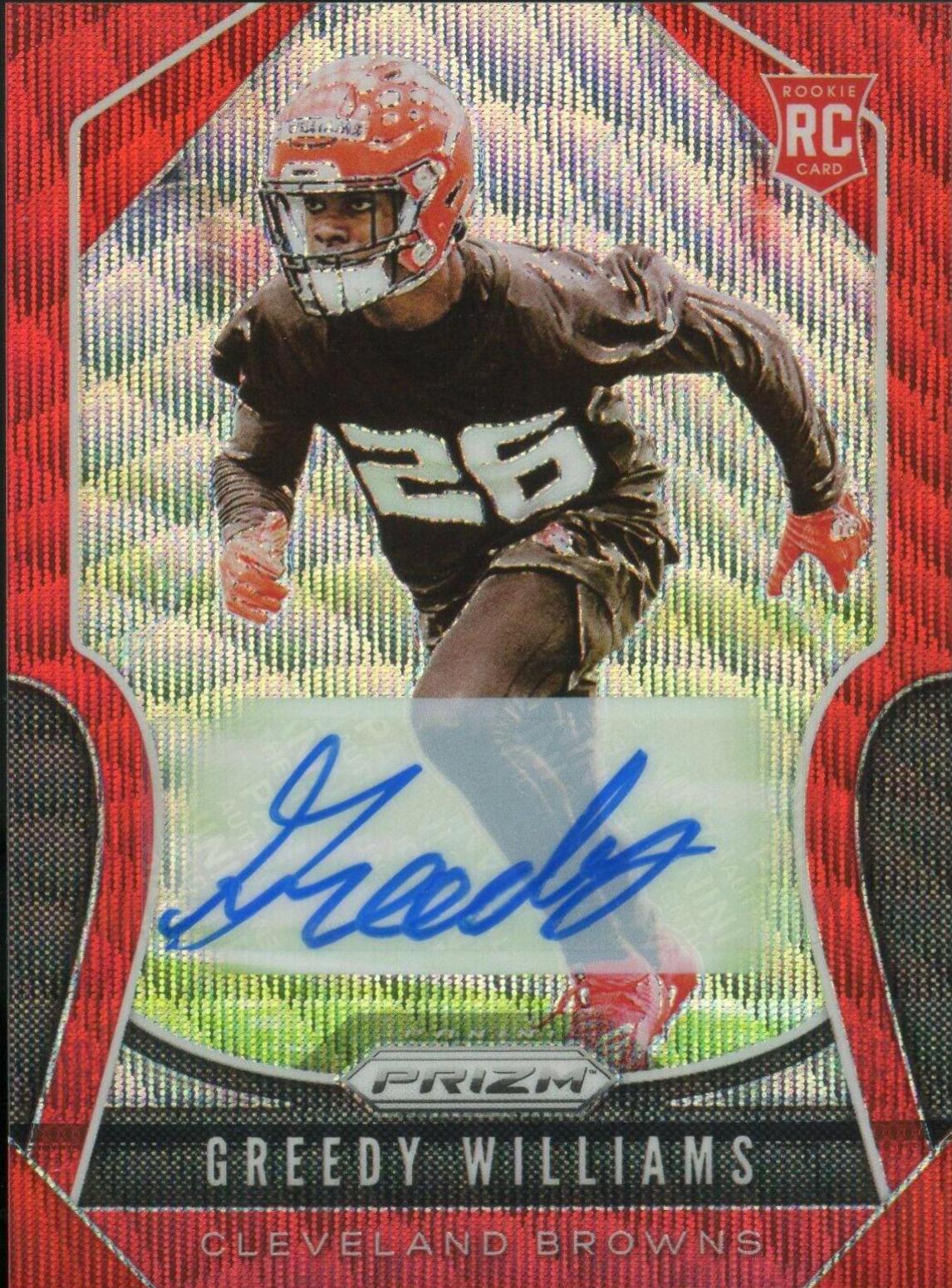 Greedy Williams [Autograph Red Wave Prizm] #315