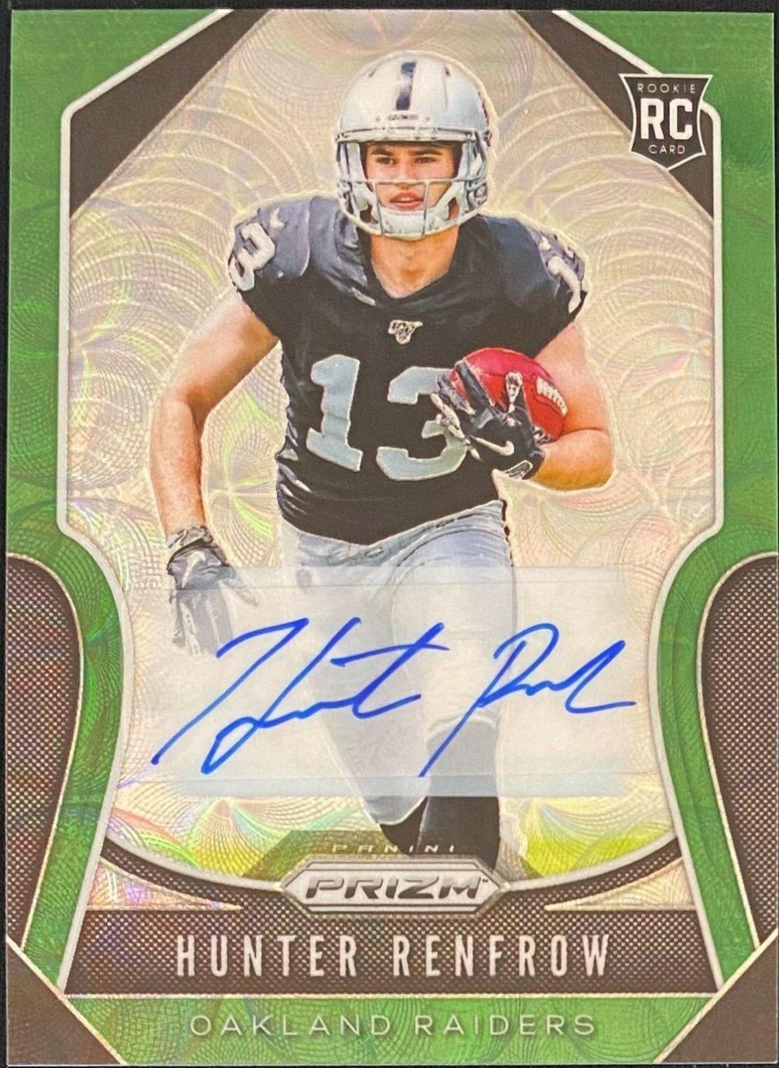 Hunter Renfrow [Autograph Green Scope Prizm] #357