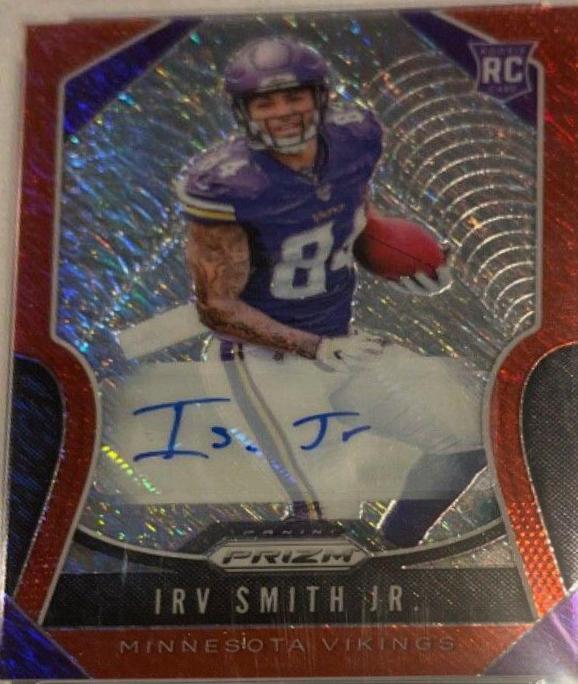 Irv Smith Jr. [Autograph Red Shimmer Prizm] #366