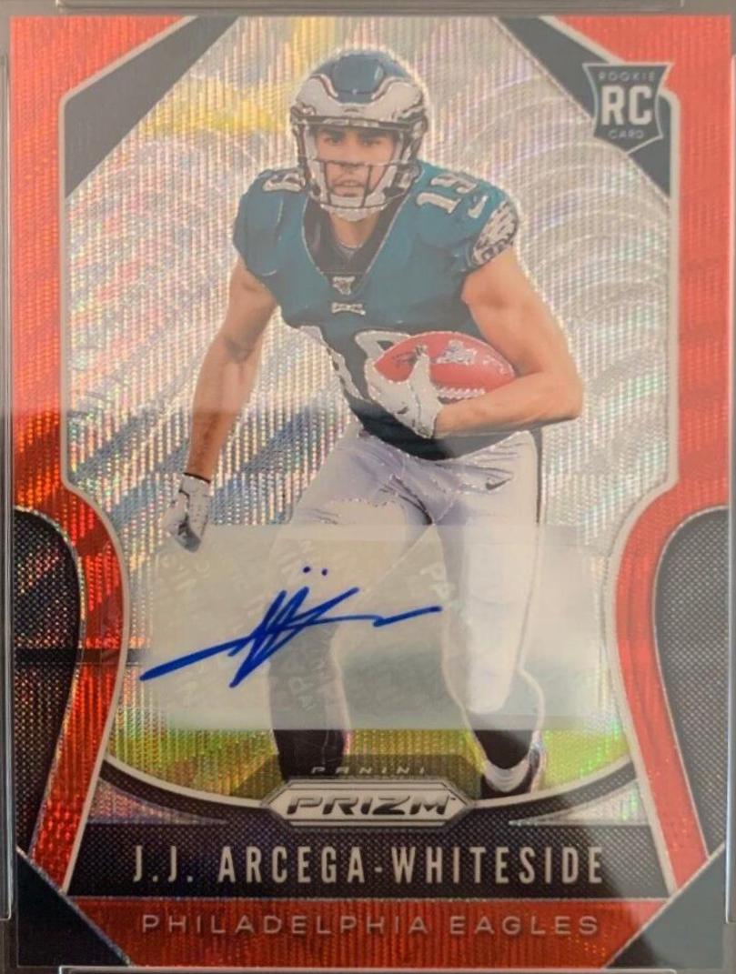 J. J. Arcega Whiteside [Autograph Red Wave Prizm] #348