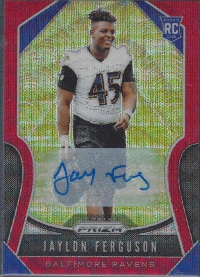 Jaylon Ferguson [Autograph Red Wave Prizm] #379