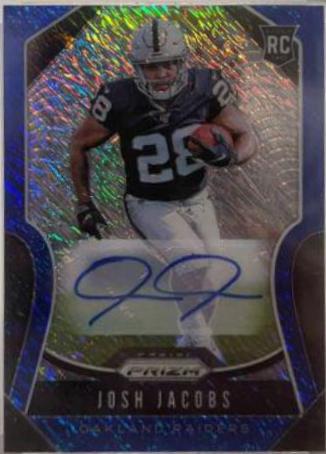 Josh Jacobs [Autograph Blue Shimmer Prizm] #323