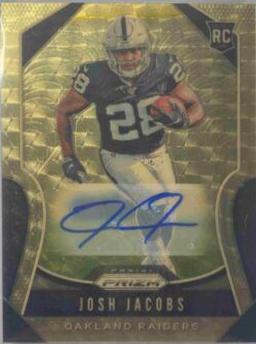 Josh Jacobs [Autograph Gold Vinyl Prizm] #323