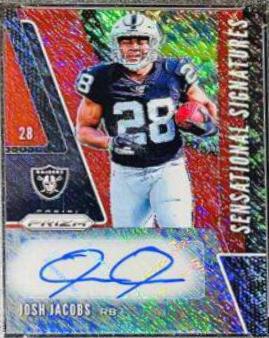 Josh Jacobs [Autograph Red Shimmer Prizm] #323