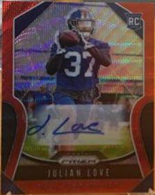 Julian Love [Autograph Red Wave Prizm] #320