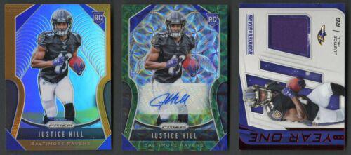 Justice Hill [Autograph Green Scope Prizm] #328