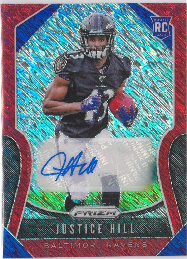 Justice Hill [Autograph Red Shimmer Prizm] #328