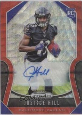 Justice Hill [Autograph Red Wave Prizm] #328