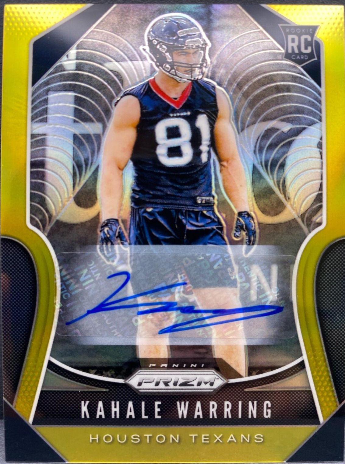 Kahale Warring [Autograph Gold Prizm] #394