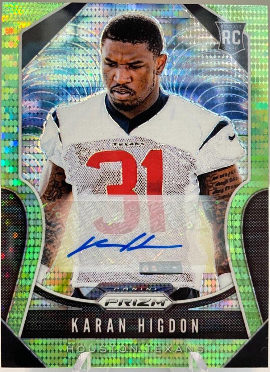 Karan Higdon [Autograph Green Scope Prizm] #333