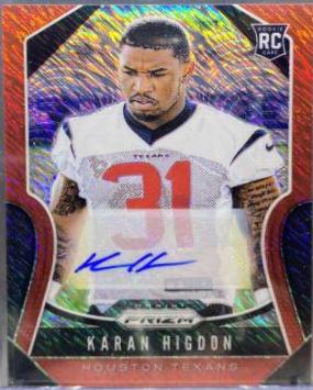 Karan Higdon [Autograph Red Shimmer Prizm] #333
