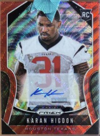 Karan Higdon [Autograph Red Wave Prizm] #333