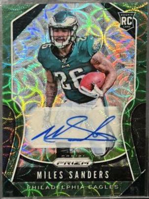 Miles Sanders [Autograph Green Scope Prizm] #326