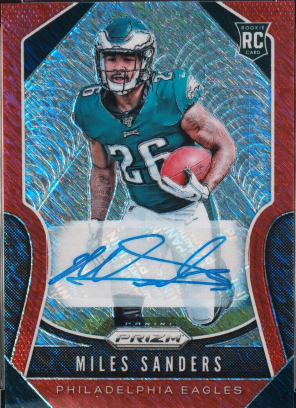 Miles Sanders [Autograph Red Shimmer Prizm] #326