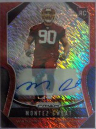 Montez Sweat [Autograph Red Shimmer Prizm] #391