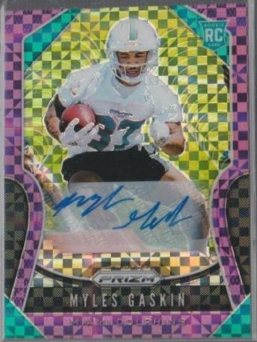 Myles Gaskin [Autograph Purple Power Prizm] #334