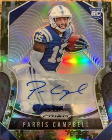 Parris Campbell [Autograph Blue Shimmer Prizm] #347