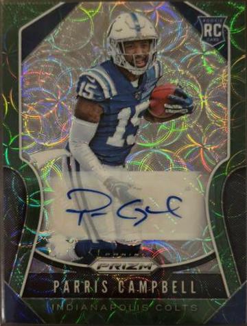 Parris Campbell [Autograph Green Scope Prizm] #347