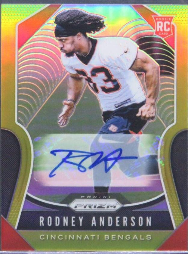 Rodney Anderson [Autograph Gold Prizm] #337