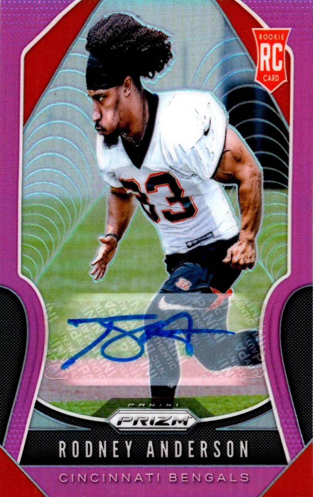 Rodney Anderson [Autograph Pink Prizm] #337