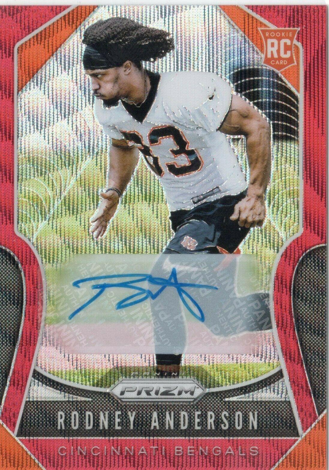 Rodney Anderson [Autograph Red Wave Prizm] #337