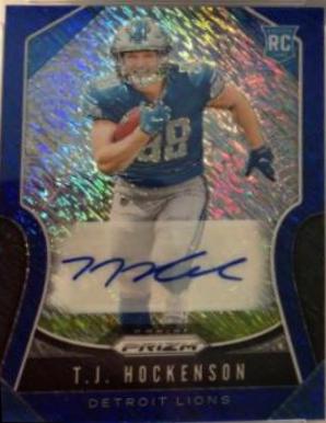 T. J. Hockenson [Autograph Blue Shimmer Prizm] #364