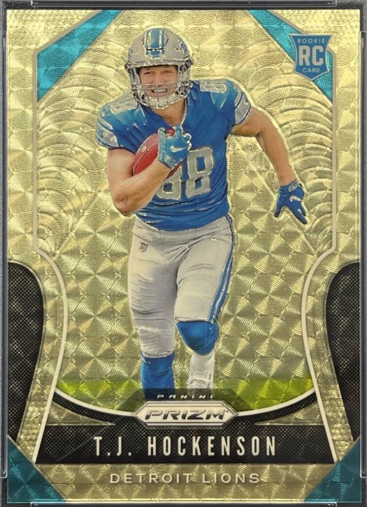 T. J. Hockenson [Autograph Gold Vinyl Prizm] #364