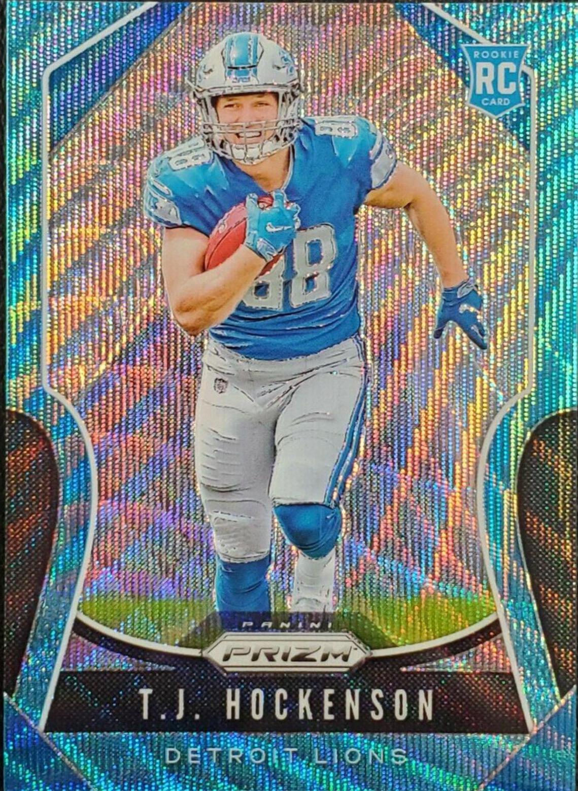 T.J. Hockenson [Blue Wave Prizm] #364